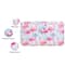 SINGER® Large Flamingo Print Sewing Basket with Matching Pouch Sew Kit